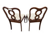 Set of 4 Vintage-Style Wood Dining Chairs with Upholstered Seats