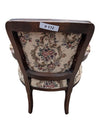 Vintage Floral Upholstered Wood Armchair