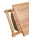 Wooden Rolling Kitchen Cart with Butcher Block Top, Knife Storage & Shelves