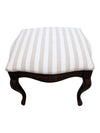 Striped Upholstered Footstool / Ottoman