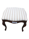 Striped Upholstered Footstool / Ottoman