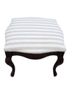 Striped Upholstered Footstool / Ottoman