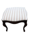 Striped Upholstered Footstool / Ottoman