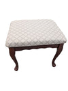 Vintage Upholstered Vanity Stool with Cabriole Legs
