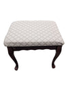 Vintage Upholstered Vanity Stool with Cabriole Legs