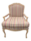 Vintage French Provincial Style Upholstered Armchair