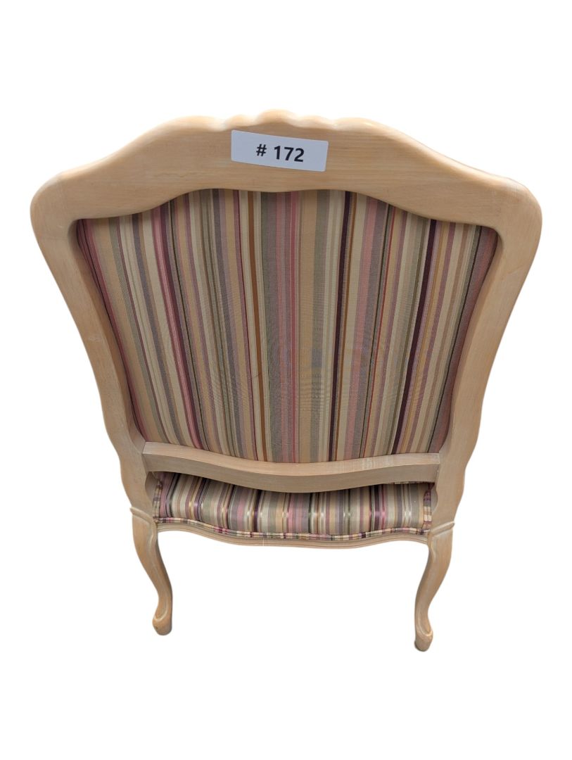 Vintage French Provincial Style Upholstered Armchair