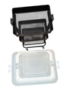 Set of Two Three-Tier Metal Rolling Utility Carts – Black & White