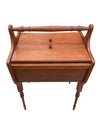 Vintage Wood Sewing / Knitting Stand with Folding Storage Compartments
