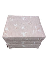 Upholstered Floral Armchair with Matching Ottoman