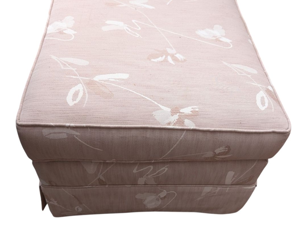 Upholstered Floral Armchair with Matching Ottoman