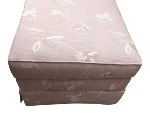 Upholstered Floral Armchair with Matching Ottoman
