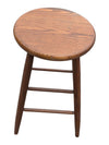 Vintage Solid Wood Round Counter Stool