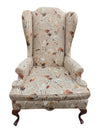 Traditional Floral Upholstered Wingback Armchair