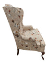 Traditional Floral Upholstered Wingback Armchair
