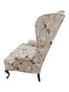 Traditional Floral Upholstered Wingback Armchair