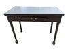 Vintage Mahogany-Style Drop-Leaf Pembroke Side Table with Drawer
