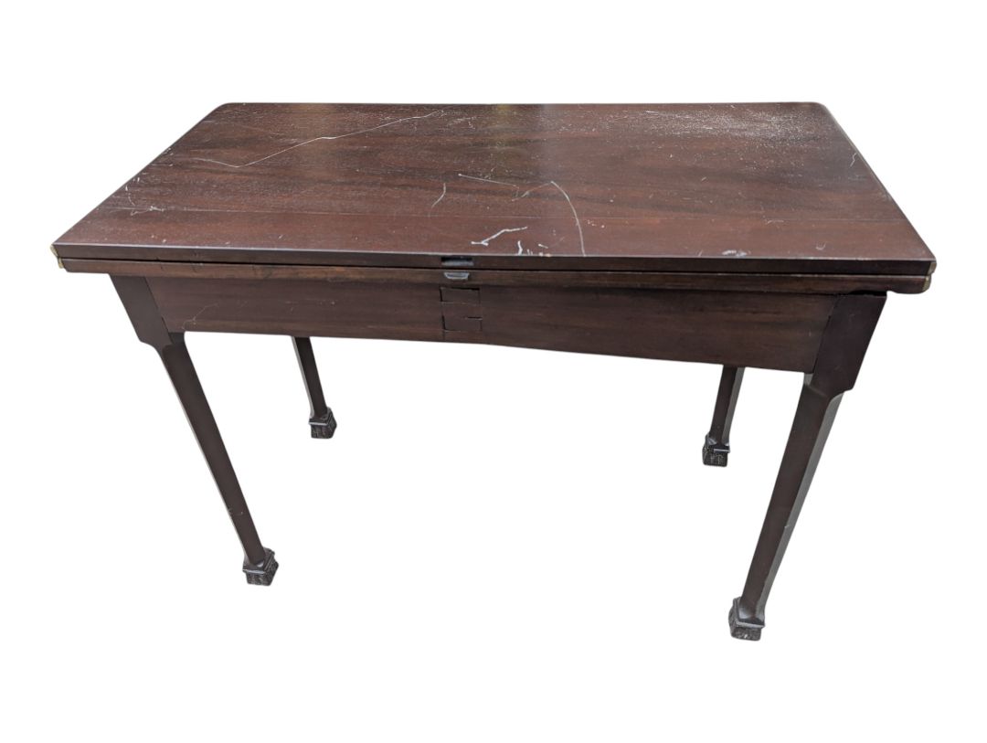 Vintage Mahogany-Style Drop-Leaf Pembroke Side Table with Drawer