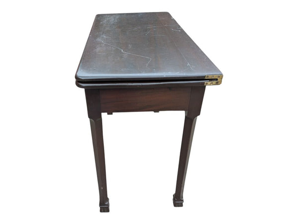 Vintage Mahogany-Style Drop-Leaf Pembroke Side Table with Drawer
