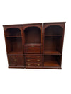3-Piece Traditional Modular Wall Unit with Drop-Front Desk & Storage