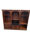 3-Piece Traditional Modular Wall Unit with Drop-Front Desk & Storage