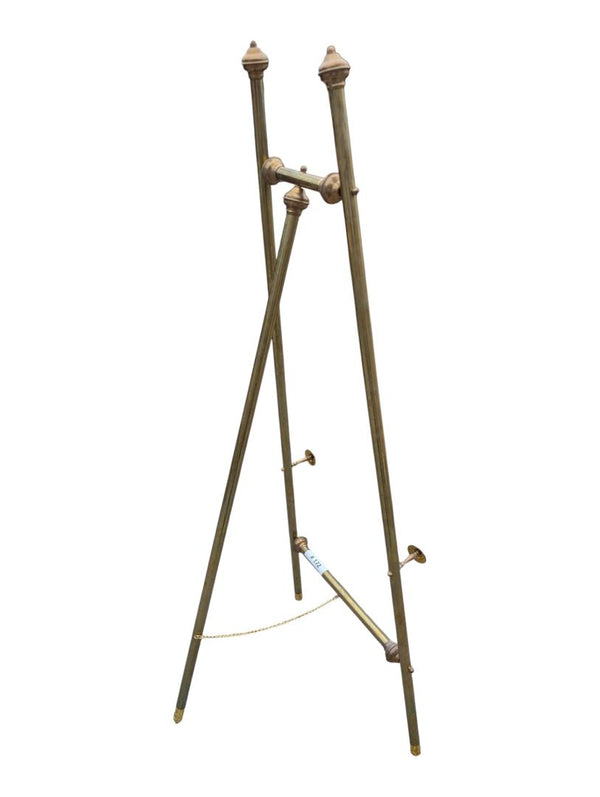 Tall Vintage Brass Display Easel / Art Stand