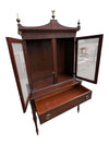 Traditional Wood & Glass Display Cabinet with Eagle Finial