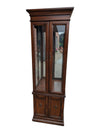 Traditional Wood & Glass Curio Display Cabinet