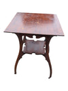Antique Wood Side Table with Lower Shelf