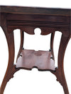 Antique Wood Side Table with Lower Shelf