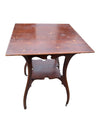 Antique Wood Side Table with Lower Shelf