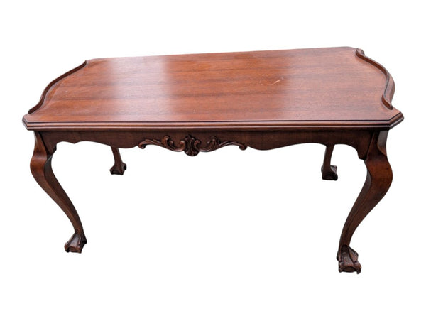 Traditional Queen Anne Style Mahogany Coffee Table