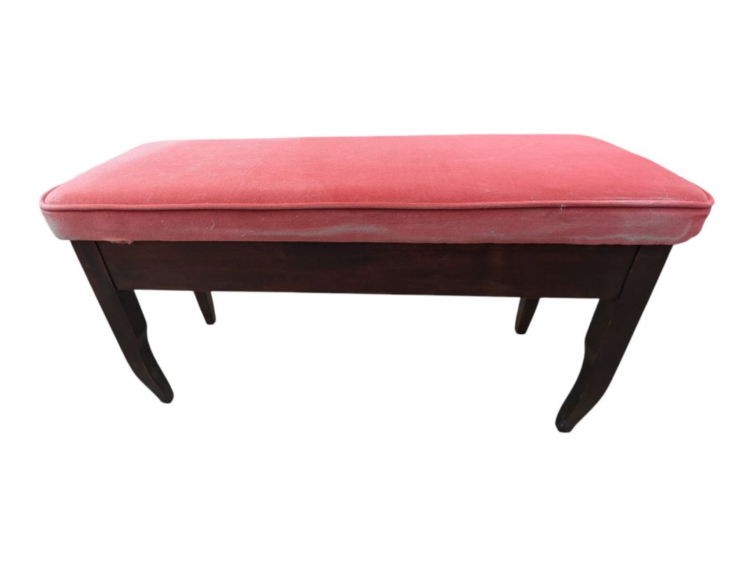 Antique Thomas “High Grade” Upholstered Piano Bench
