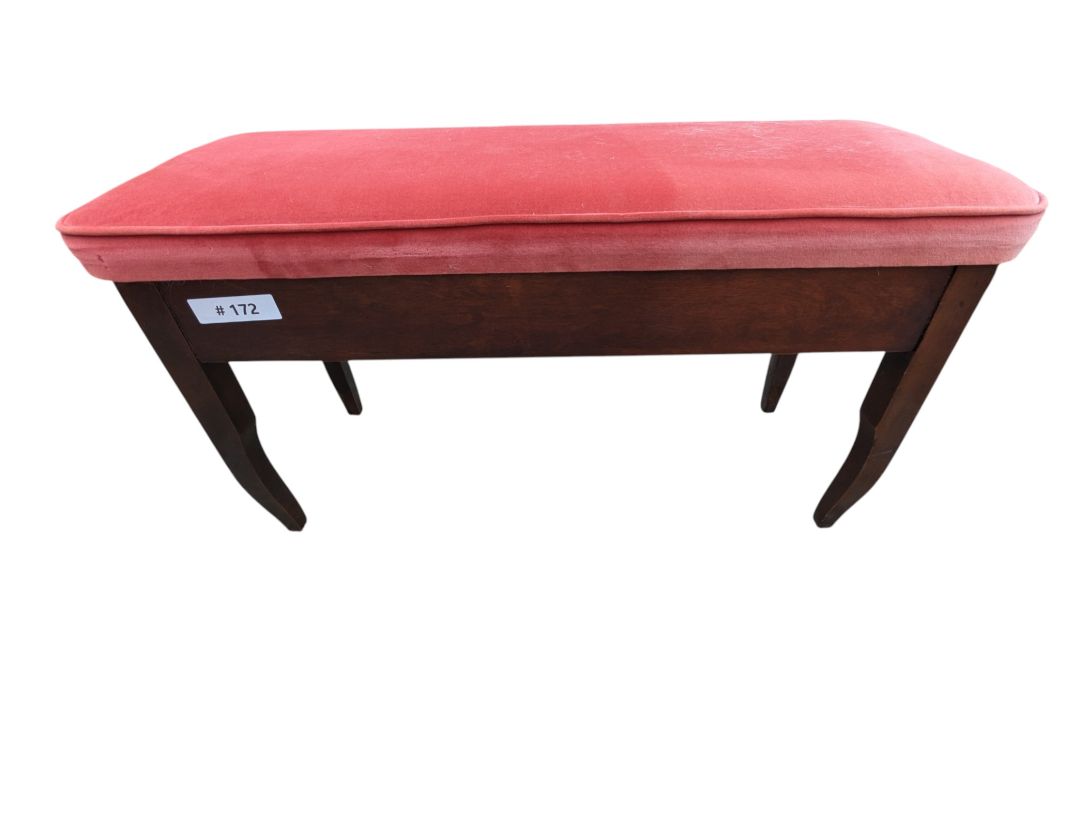Antique Thomas “High Grade” Upholstered Piano Bench