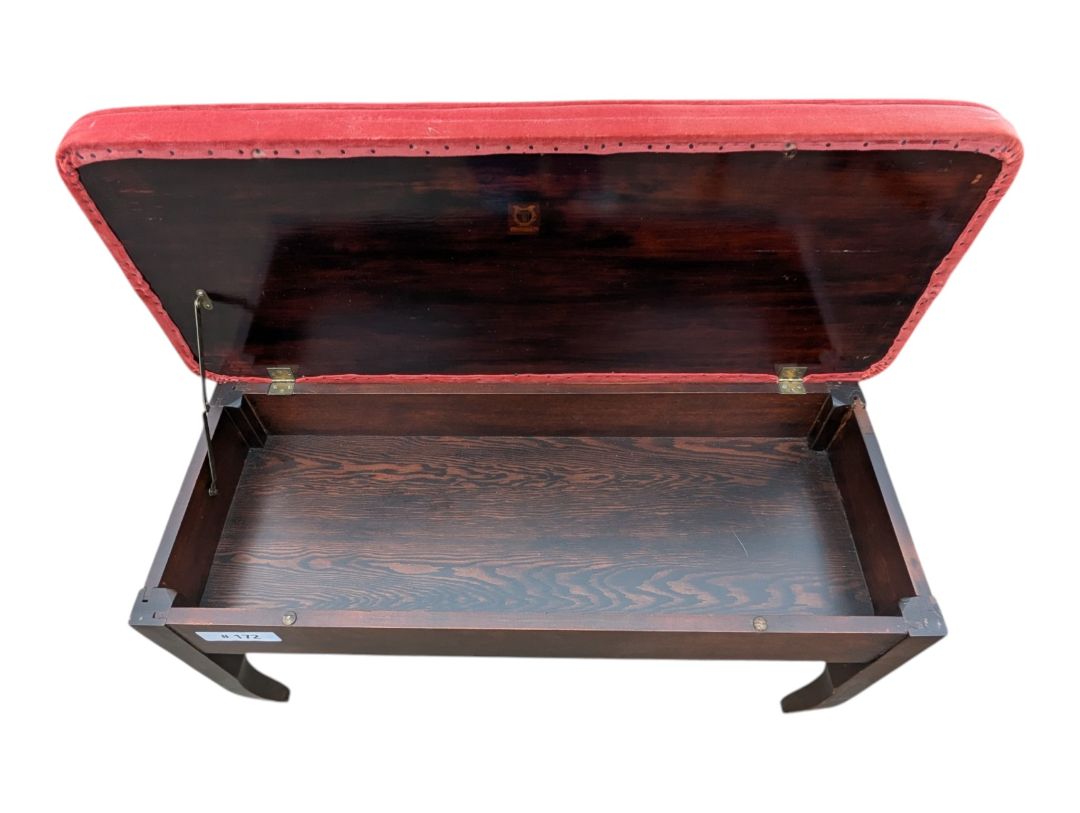 Antique Thomas “High Grade” Upholstered Piano Bench