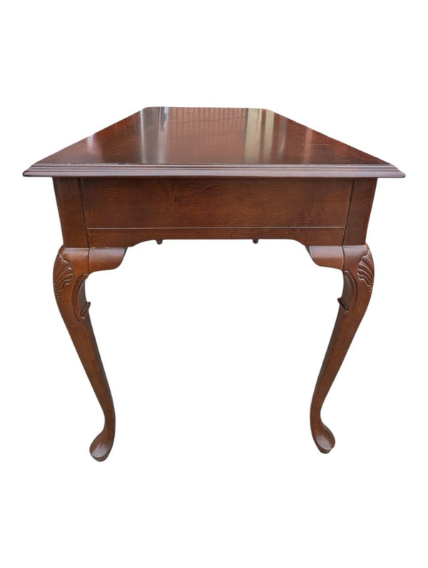 Traditional Three-Drawer Writing Desk with Cabriole Legs