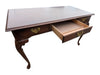 Traditional Three-Drawer Writing Desk with Cabriole Legs