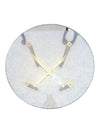 Round Glass Top Accent Table with Gold-Tone Metal Base