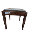 Vintage Upholstered Wood Vanity Bench / Piano Stool