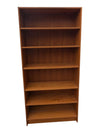 Tall Narrow Wooden Bookcase with Six Shelves