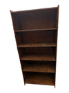 Tall Narrow Wood Bookcase with Five Open Shelves