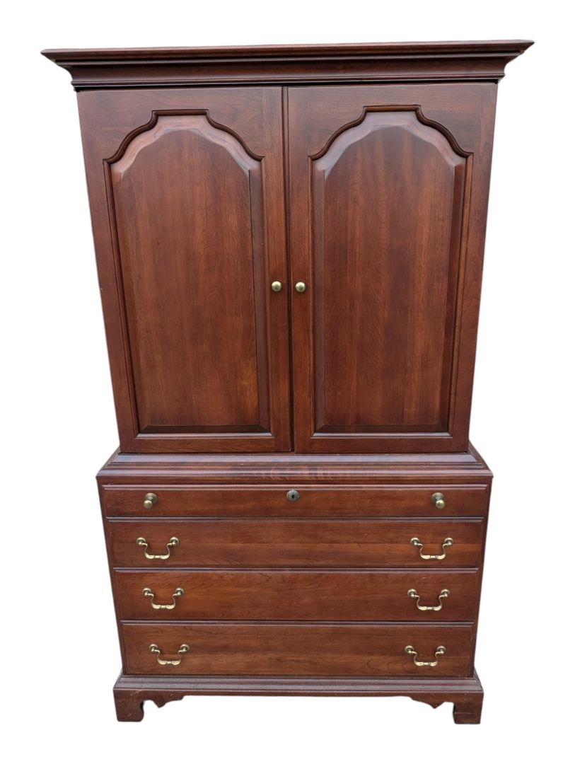 Durham Furniture Cherry-Finish Entertainment Armoire with Drawers