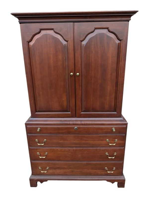 Durham Furniture Cherry-Finish Entertainment Armoire with Drawers