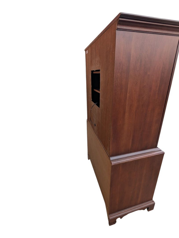 Durham Furniture Cherry-Finish Entertainment Armoire with Drawers