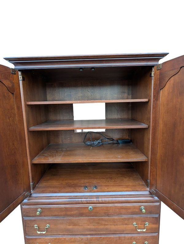 Durham Furniture Cherry-Finish Entertainment Armoire with Drawers
