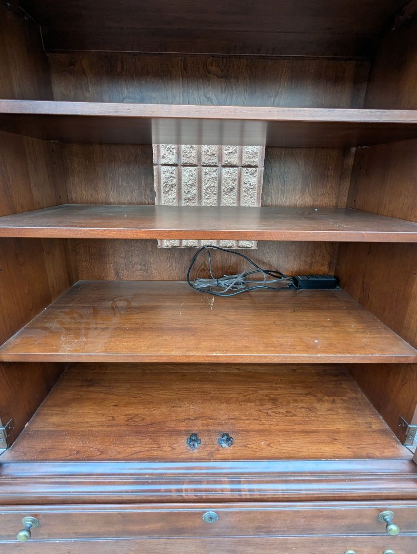Durham Furniture Cherry-Finish Entertainment Armoire with Drawers