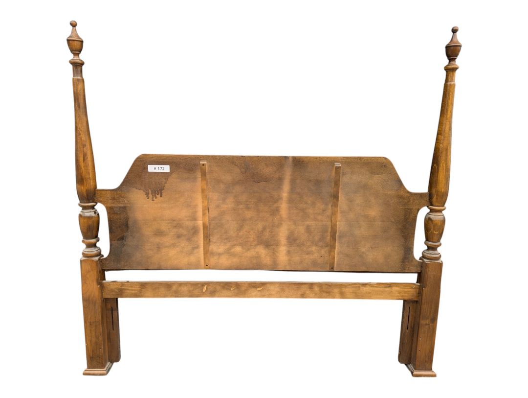 Queen-Size Traditional Four-Poster Wooden Bed Frame
