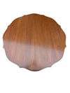 Vintage Extendable Scalloped Wood Dining Table with Leaf
