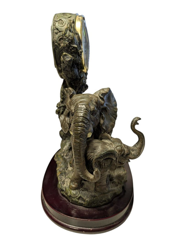The Natelia Collection Elephant Family Quartz Mantel Clock