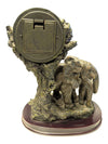 The Natelia Collection Elephant Family Quartz Mantel Clock